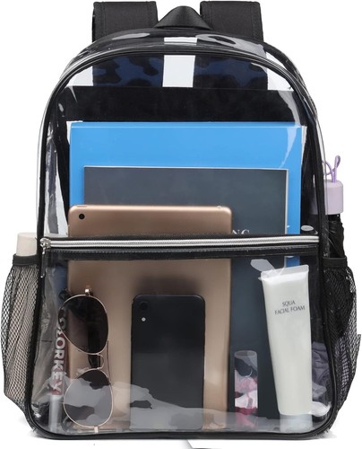 Clear Heavy Duty Large TPU Transparent Backpack for Security Travel, College - Picture 6 of 6