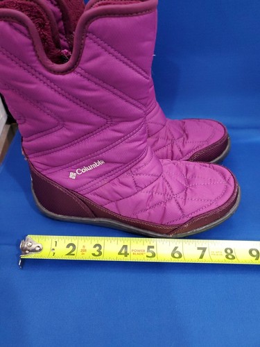 Columbia Mädchen Größe 1 Minx Slipper Reißverschluss Omni Hitze wasserdicht Winterstiefel - Bild 6 von 8