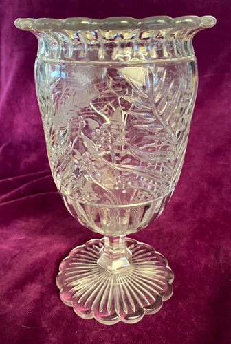Antico vaso in vetro. Data 1884. - Foto 3 di 5