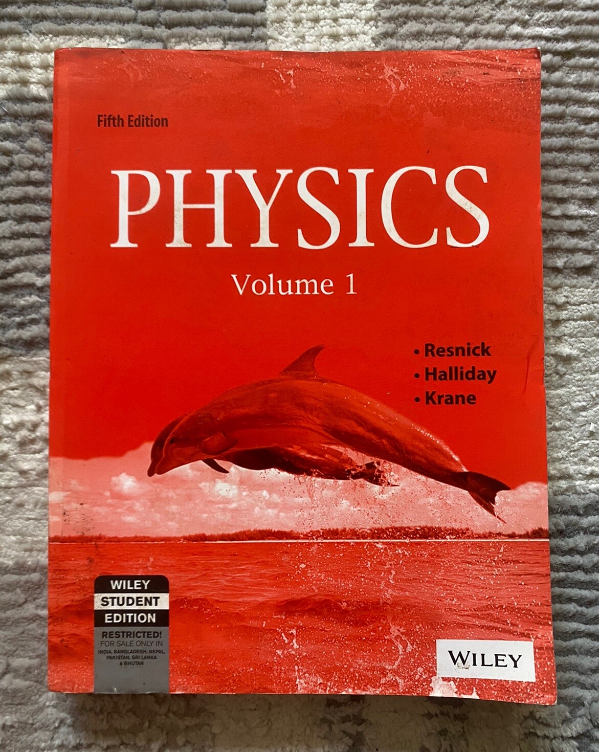 Physics, Volume 1, 5Th Ed Paperback By Resnick, Halliday, Krane