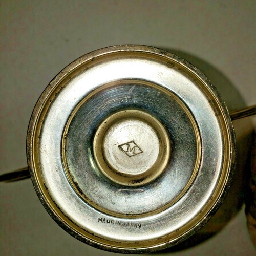 Vintage Sugar and Creamer Post 1940 Japan Silverplate Marked M - Picture 6 of 9