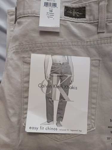 (NWT)Vintage Calvin Klein Khakis Pants Women's Size 10 Beige Easy Fix High Rise - Picture 9 of 13