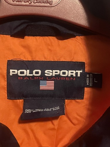 Polo Sport Ralph Lauren Windbreaker Rain Jacket Size Large Orange (C141) - Picture 5 of 8
