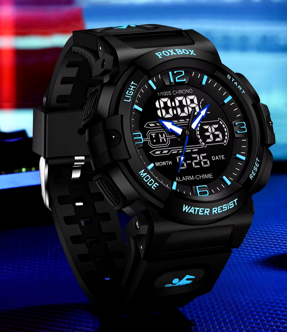 Military Sports Mens Watches For Men 50M Waterproof Alarm reloj