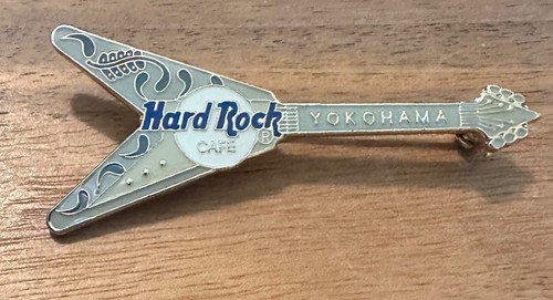 Hard Rock Cafe YOKOHAMA 1999 Flying "V" Guitar w/ Ornamental Designs PIN - Picture 1 of 2