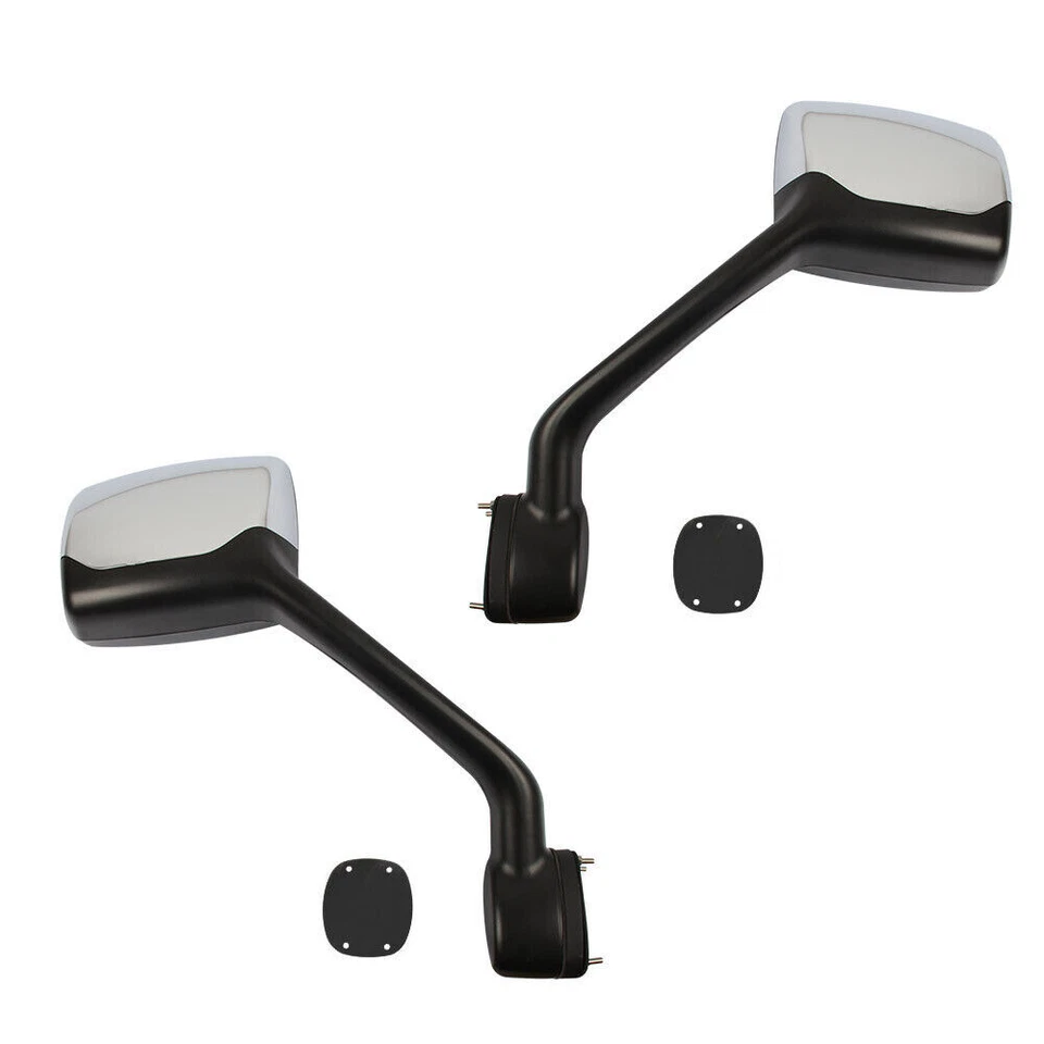 Chrome Hood Mirror LH+RH Pair For Kenworth T680 Peterbilt 587 579 W/Mounting Kit Foto 3 de 4