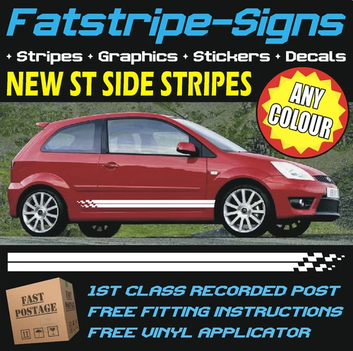 fits Ford Fiesta Stripes ST Graphics Stickers Decals Car Vinyl Zetec Mk6