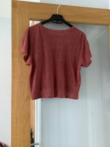 Teens Rust Pattern Short Sleeved cropped Top, Size L. - Picture 7 of 11