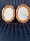 Vintage MCM Gold Oval Accent Mirror Pair - Hollywood Regency / MCM