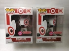 (2) Funko POP! Ad Icons BULLSEYE Flocked TARGET DOG Exclusive #05 In Protectors