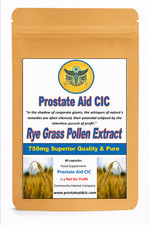 Genuine Rye Grass Pollen Extract 750mg, Cernilton, 60 capsules Superior Quality
