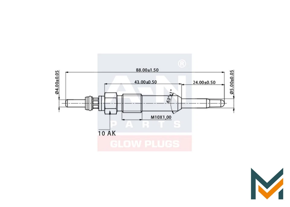 4x Bujía A-N Parts Premium Renault Thalia I, II (LB, LU) 1.5 dCi & 1.5 dCi - Imagen 2 de 2
