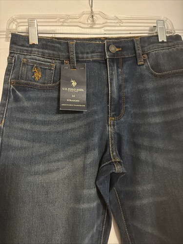 U.S. POLO ASSN Jeans Boys Size 14 slim straight leg Kids Dark Wash NWT - Picture 2 of 6
