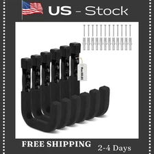 6-Piece Heavy Duty Garage Storage Hooks Wall Mount J Utility Hooks Holds 88 LB