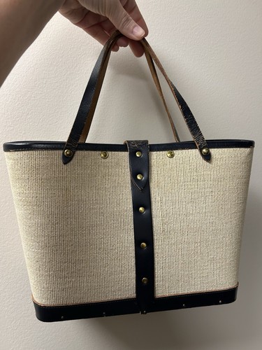 Vintage Enid Collins Of Texas Jeweled Tote Bag Purse Mille Fleurs Wooden Bottom - Picture 2 of 15