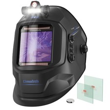 3.93"X3.66" Auto Darkening Welding Helmet with Light, 1/1/1/1 Top Optical Cla...