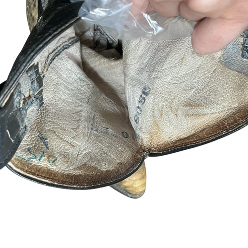 Vintage Exotic Python Snakeskin WESTERN COWBOY RANCH Boots Men's Sz 10.5 EE Wide - Imagen 8 de 11