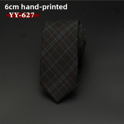 Tie Men's Gray Checkered 8CM6CM Handmade Zipper Style Knot Free Gift Box - Picture 33 of 48