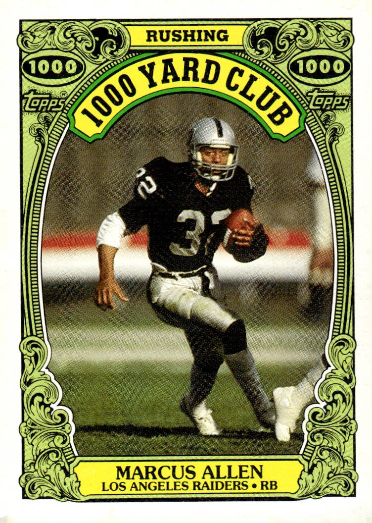 1986 Topps #1 Marcus Allen 1000 Yard Club
