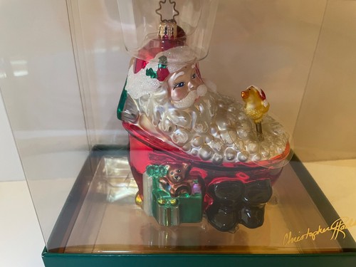 Vintage Christopher Radko Santa Schaumbad Weihnachtsschmuck Ornament ~ IOB - Bild 7 von 8