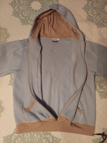 Felpa con cappuccio e zip intera vintage P. Miller Y2K Master P bambino blu/abbronzatura senza limiti XL - Foto 10 di 16