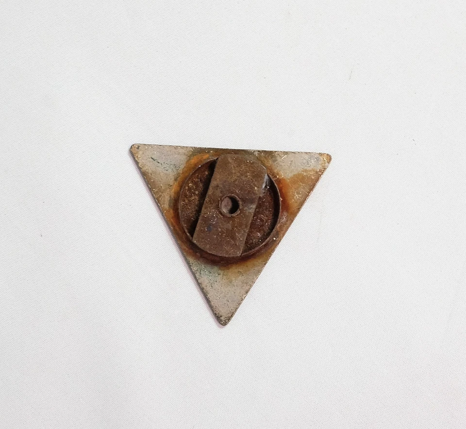 Insignia emblema radiador HUDSON Motor Car Co Detroit Mich triángulo temprano original Foto 3 de 3