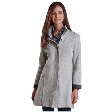 Barbour Women's Size M Millfire Knit Sweater Jacket Gray Tartan Preppy Old Money