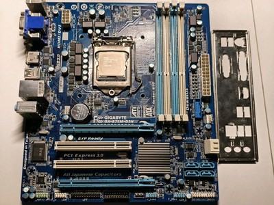 GIGABYTE GA-B75M-D3H REV:1.1 DDR3 - mATX - Sockel 1155 - mit I/O Shied OVP
