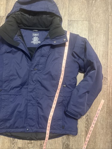 LL Bean Rugged Ridge Parka L Navy Blue Primaloft Insulated Ski Coat 258982 Men’s - Picture 4 of 8