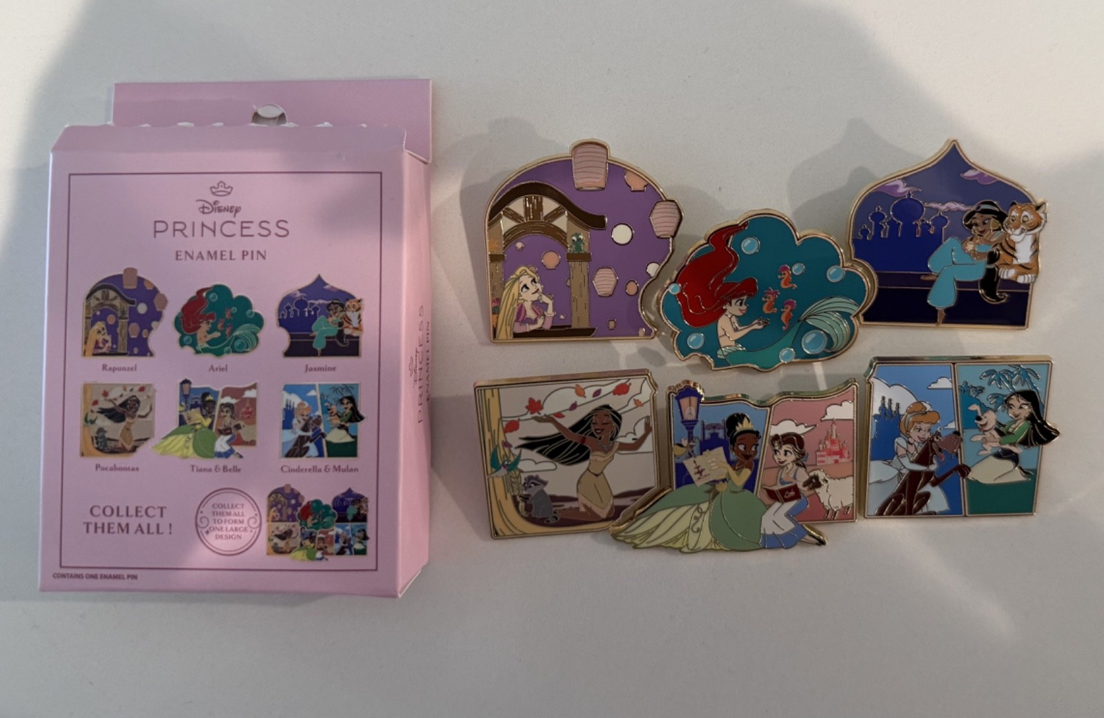 Disney 2025 Boxlunch Princes Puzzle pin set