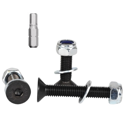 Kit de tornillos avellanados de enchufe hexagonal negro autocolor alta resistencia 10,9 M2,5 M3 M4 - Imagen 3 de 3