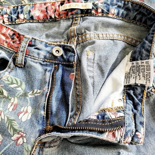 Miss Bonbon Floral Butterfly Busted Knee Distressed Skinny Jeans Women Sz 6 XS - Picture 6 of 9