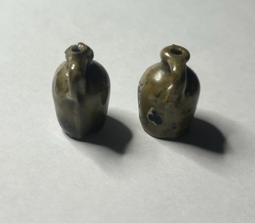 Pair Of Tiny Pottery Jugs - 1888 Harrison & Morton, Cleveland & Thurman - Picture 2 of 7