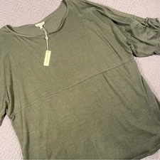 NEW Max Studio Green Knit Top Women’s Plus Size 3X