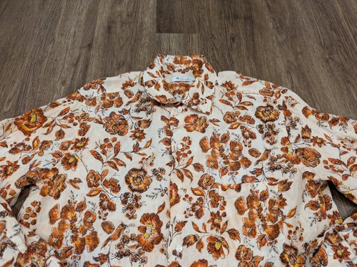 Loro Piana Andre Floral Shirt Linen Made In Italy Men's XL - Picture 2 of 10
