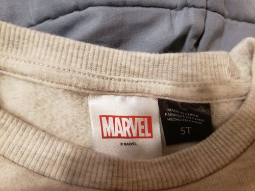 Marvel Toddler Boys Long Sleeve Crew Neck Sweatshirt Gray Size 5T Superheroes - Picture 4 of 4