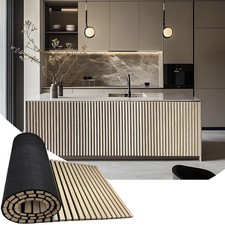 94.5 x 23.6 in Acoustic Wood Wall Panels,3D Flexible Soundproof Wall Panels,W...