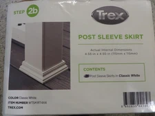 Trex Transcend 4 in. x 4 in. Classic White Composite Post Sleeve Skirt (4PK)