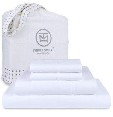 Threadmill 100% Cotton Sheets for King Size Bed - 600 Thread Count King Bed S...