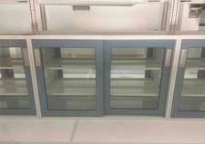 Hamilton 4' 2-Sided Overhead Reagent Metal Casework Garage Storage Cabinet