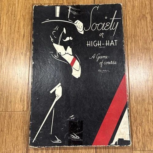 Vtg 1937 Parker Brothers SOCIETY OR HIGH HAT Board Game 1930s