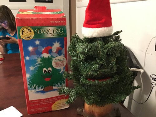 VINTAGE GEMMY TANZENDE DOUGLASIE SPRECHENDER SINGENDER WEIHNACHTSBAUM GETESTET & FUNKTIONIERT - Bild 1 von 2