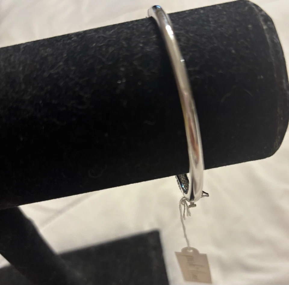 Brazalete PARK LANE enchapado en plata, pulsera de diamantes de imitación pavé  Foto 3 de 4