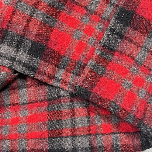 Vintage Pendleton Bordhemd Herren klein 100 % Wolle rot kariert Schlaufenkragen geschrumpft - Bild 8 von 20
