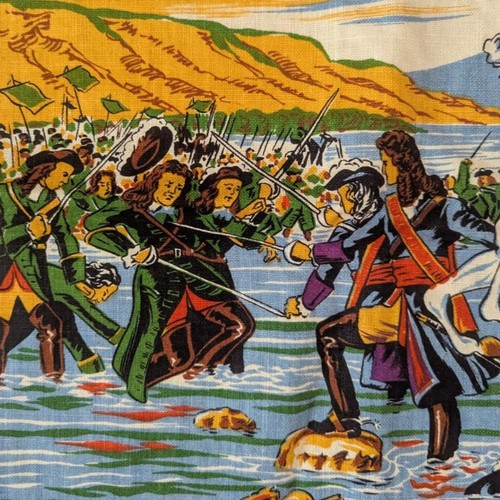 Vintage Geschirrtuch Battle of the Boyne Irish Linen William of Orange Ireland - Bild 6 von 10