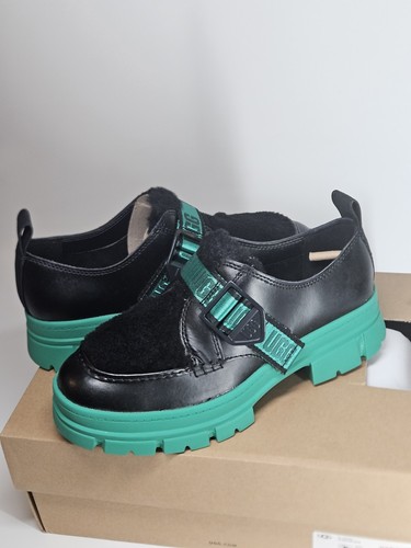 New In Box Ugg Ashton Plush Emerald Green Waterproof Loafers Shoes WOMENS Size 8 - Picture 5 of 14