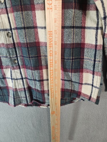 Vintage 90s Eddie Bauer Mackinaw Womens Large 100% Wool Plaid Flannel Shirt - Bild 6 von 10