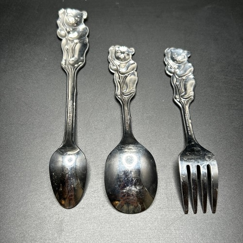 ONEIDA COMMUNITY Cubby Bear Youth Flatware 3 Pieces Toddler Stainless - Picture 5 of 5