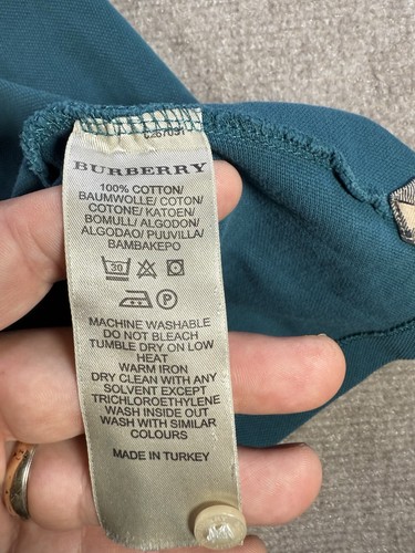 Burberry Brit Polo Shirt Mens XL Blue Short Sleeve Knit Designer Casual - Bild 10 von 11