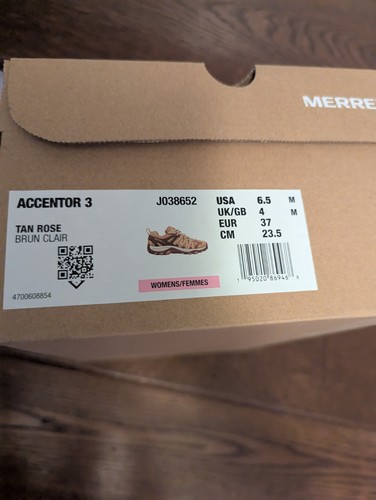 Merrell Mujer Accentor 3 J038652 - Rosa Tostada - Talla US 6.5W Nuevo Con Caja - Imagen 9 de 10
